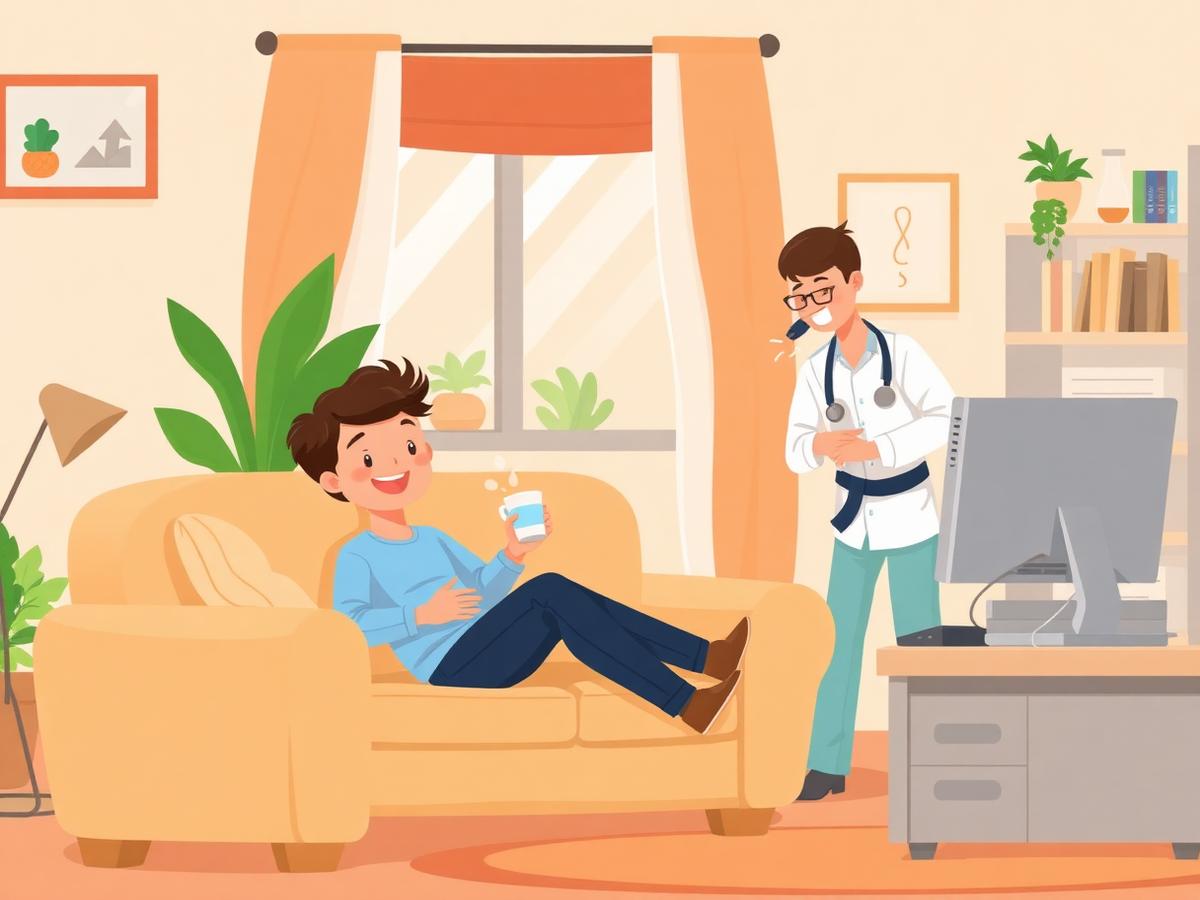 Cliente acompanhando enquanto o técnico configura o equipamento no local